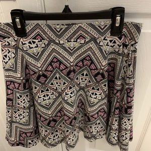 PINK tribal print skirt
